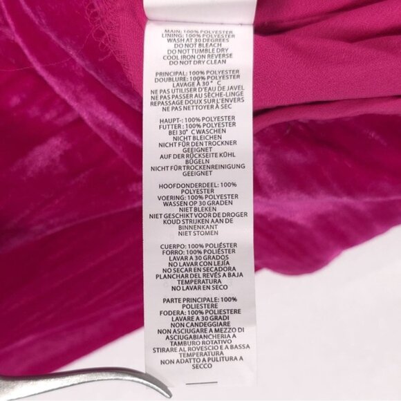 NASTY GAL Women's Crushed Velvet High Waisted Wide Leg Flare Pants Pink Size‎ 4 - Picture 15 of 16